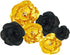 3D Paper Flowers Gold Black Graduation Craft Paper Flowers,6PCS Paper Pom Pom Backdrop Photo Booth for Baby Shower Decor Centerpiece Wedding Birth...