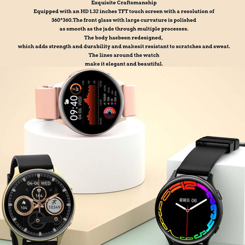 Smartwatch For Men And Women. 1.32'' Touch Screen Fitness Tracker With 20+ Sports Modes, Ip67 Waterproof Smartwatch With Heart Rate/Sleep Monitor/...
