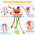AiTuiTui Sensory Montessori Baby Toys 6 to 12 Months, Toddler Travel Toys for 1 2 Year Old Boy Girl Birthday Gifts, Soft Pull String Fidget Educat...