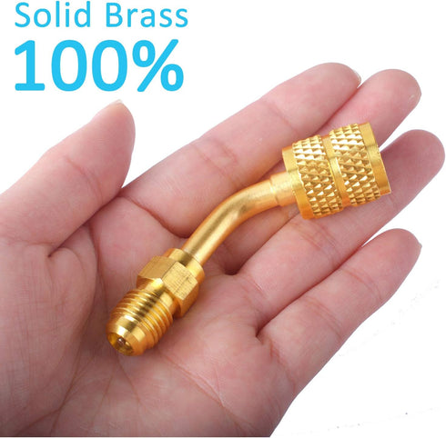 R410a Adapter for Mini Split, 5/16" SAE Female Quick Couplers to 1/4" SAE Male Flare for Mini Split System Air Conditioners, HVAC and Refrigeratio...