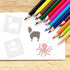 Animal Stencils Reusable Journaling Drawing Template for Creation Painting Education School Projects Scrapbooking, Sidewalk Chalk DIY Crafts on Wo...