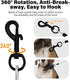 Stainless Steel Water and Chew Proof Dog Leash with Hooks for Large, Medium and Small Dogs 4FT Wire Alloys Camping with Soft Handle(Transparent)...