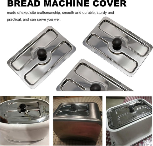 Toaster Dust Cover, Stainless Toaster Appliance Top Cover, Steel Electric Bread Maker Upper Cover for Bread Machine...