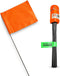 Fluorescent Orange Marking Flags For Lawn - 4x5-Inch Flag - 15-Inch Wire - 50 Pack - Perfect For Lawn Flags, Landscape Flags, Marker Flags For Law...
