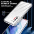 KIOMY Clear Case for Samsung Galaxy S21, 360 Full Body Protection Heavy Duty Shockproof Dual Layers Design, Raised Hard PC Front Cover with Build ...