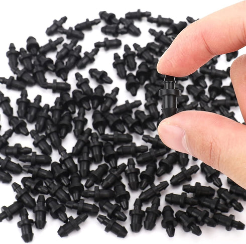 150 Pcs 1/4'' Drip Irrigation Tubing End Plugs, 1/4 Inch Drip Irrigation Barbed End Closure/Cap for Drip Sprinkler Garden Lawn Systems...