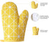 Oven Mitts, 2 Pack 10.6" X 6.7" Cotton Oven Mitt Pot Holders, Non-Slip 392°F Heat Resistant Oven Mits Kitchen Gloves Potholders for Cooking Baking...