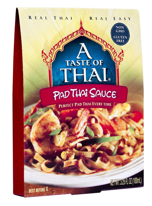 A Taste of Thai Pad Thai Sauce - 3.25oz Pack of 6 Ready-to-Use Mix | Flavored with Classic Thai Spices | Use for Noodles Marinade Dips Salad Dress...