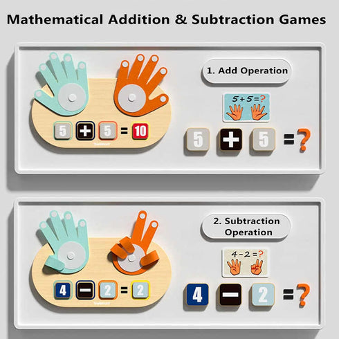 TOP BRIGHT Kids Math Manipulatives Homeschool Supplies, Learning Toys for Toddlers 2-4 Years, Math Game Number Blocks Montessori Toys for 3 4 5 Ye...
