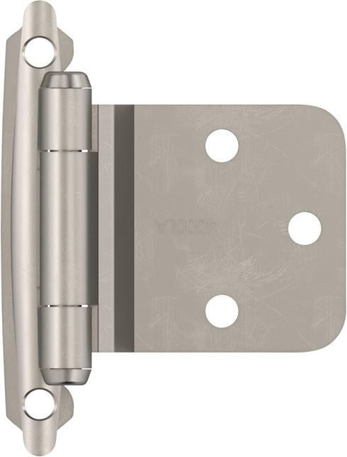 Amerock BPR7630G10 | Reverse Bevel Face Mount Cabinet Hinge | Variable Overlay Self Closing Face Mount | Satin Nickel | Kitchen Cabinet Door Hinge...