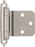 Amerock BPR7630G10 | Reverse Bevel Face Mount Cabinet Hinge | Variable Overlay Self Closing Face Mount | Satin Nickel | Kitchen Cabinet Door Hinge...