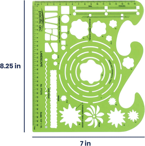 Pacific Arc Landscape Template Guide, with Trees, Shrubs, Hedges, Fences, Flagstone Walks, and Terraces...