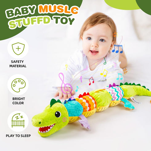 Koty Baby toys 0-6 months, Infant Baby Musical Stuffed Animal Toys, Soft Sensory Toys with Crinkle and Rattles, Tummy Time Toys for Newborn Boys G...