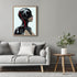 Posterizer 1 pcs-futuristic sleek woman in dark clothing 3-Abstract & Modern Art-Fantasy & Fiction Art-Gift for Women, Fashionistas, Designer Fash...