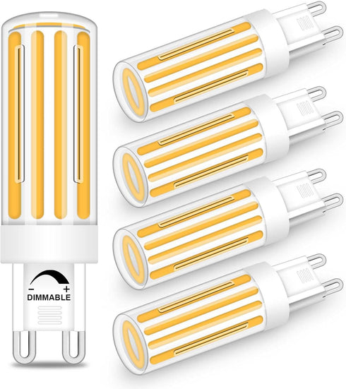 G9 Light Bulb LED 3000K Warm White Dimmable 60W - 80W Halogen Equivalent 8W Led Chandelier Lights Bulb Ceiling Pendant Lighting G9 Bi-Pin Ceramic ...