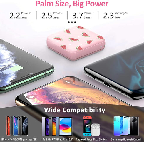 Yoobao Portable Charger, PD 20W USB-C in&Out Power Bank 10000mAh Super Fast Charging, Cute Stuff for Girls Kids Travel, Mini Phone Battery Pack fo...