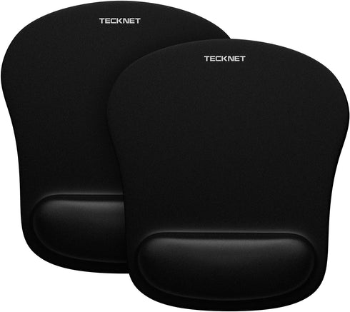 TECKNET 2 Pack Mouse Pad with Wrist Support, Ergonomic Gaming Mouse Pad Pain Relief, Portable Comfortable Mousepad for Computer, Laptop, Office, H...