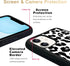 Black Leopard iPhone 13/14 Case - 6.1 Inch Blcak Leopard iPhone Case, Non-Slip Pattern Design and Shock Absorption, Soft Silica Gel Frame Support ...