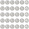 30pcs 1inch Silver Round Rhinestone Buttons Sparkle Embellishments Glass Crystal Buttons 1-Hole Alloy Rhinestone Shank Buttons for Clothing Button...