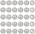 30pcs 1inch Silver Round Rhinestone Buttons Sparkle Embellishments Glass Crystal Buttons 1-Hole Alloy Rhinestone Shank Buttons for Clothing Button...