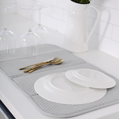 All-Clad Premium Reversible Dish Drying Mat for Kitchen: 16" x 28" Ultra-Absorbent, Long-Lasting, No Condensation, and Oversized for Large Pots an...
