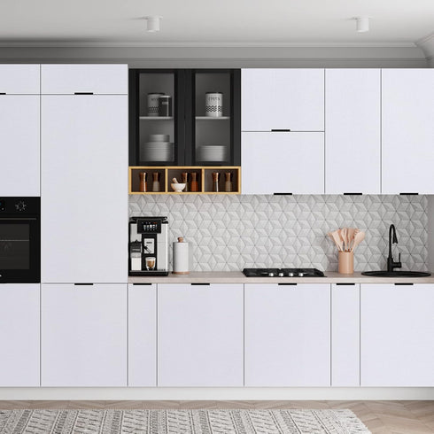 Mecpar White Contact Paper 15.7" x 197" Matte White Wallpaper White Peel and Stick Wallpaper Self Adhesive Removable Wallpaper Decorative Textured...