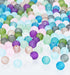 PH PandaHall 200pcs Frosted Glass Beads 10 Color 8mm Sea Glass Beads Spacers Matte Bead Ocean Blue Loose Bead for Friendship Bracelet Necklace Mot...