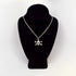 Gothic Skull and Crossbones Silver Finish Pewter Pendant Necklace...