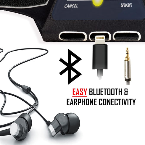 RevereSport Waterproof Running Armband for Phone with Case On (Otterbox, Lifeproof). Sports Phone Holder Compatible iPhone 16/15/14/13/12/11/SE Sa...