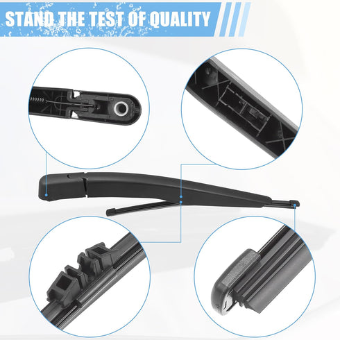 ACROPIX Rear Windshield Wiper Blade Arm Set Back Wiper Assembly Replacement Fit for Ford Explorer 2011-2019 for Ford Escape 2013-2019 - Pack of 3...