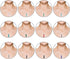 EBOOT womens 12 Pieces Hexagonal Chakra Crystal Bullet Shape Gemstone Pendant Necklaces Pointed Quartz Stone Chain Necklaces Artificial Stone with...
