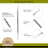 6 Dental Sickle Scalers Double Ended Probes for Professional Teeth Cleaning Calculus Plaque & Tartar Remover - Made of Stainless Steel for Oral Ca...