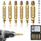 Damaged Screw Extractor Kit Stripped Screw Extractor Set DIY Hand Tools Gadgets Gifts for Men Broken Bolt Extractor Remover Sets, 6PC HSS Drill Bi...