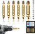 Damaged Screw Extractor Kit Stripped Screw Extractor Set DIY Hand Tools Gadgets Gifts for Men Broken Bolt Extractor Remover Sets, 6PC HSS Drill Bi...