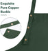 Apron for Men Women with Adjustable Straps and Large Pockets, Canvas Cotton Cooking Kitchen Chef Bib Aprons Waterproof Green...