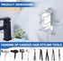 Hair Dryer Holder Compatible with Dyson Airwrap, XILIMEN Wall Mounted No Drilling Required Straightener Holder, Stainless Steel Curling Iron Holde...