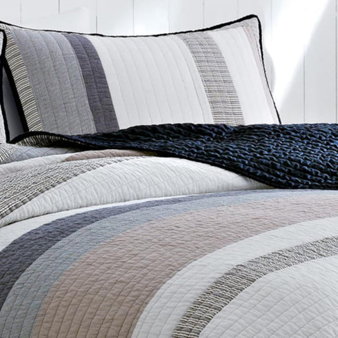 Nautica - Sham, Cotton Reversible Bedding with Envelope Closure, Pre-Washed for Added Softness, Stylish Bedding Set (Tideway Tan, 20" x 26")...