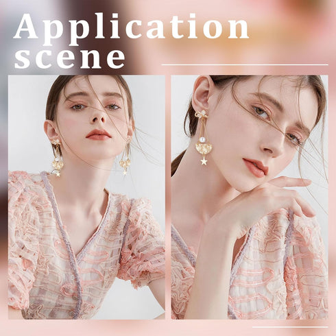 Beebeecraft 1 Box 10Pcs Bowknot Stud Earring Findings 18K Gold Plated Clear Cubic Zirconia Earring Posts with Loop and Butterfly Earring Backs for...