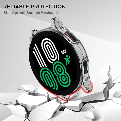 (3Pack) Seltureone Compatible for Samsung Galaxy Watch 4 44mm Case Cover, Soft TPU Protective Bumper Shell Screen Protector Cover for Galaxy Watch...