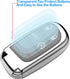 Compatible with Jeep Key Fob Cover with Leather Keychain Soft TPU Protection Key Case for Grand Cherokee Renegade Chrysler 200 300 Dodge RAM Duran...