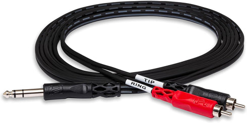 Hosa TRS-203 Insert Cable 1/4 Inches TRS to Dual RCA - 9 Feet...