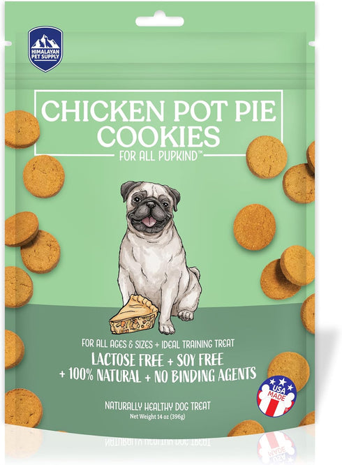 Chicken Pot Pie Cookies|Lactose Free - Soy Free - Gluten Free - Wheat Free | USA Made | for All Breeds | 14 oz of All Natural, Baked, Crunchy Good...