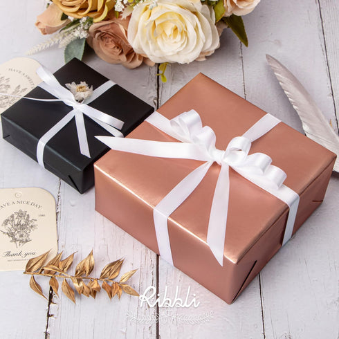 Ribbli White Satin Ribbon Double Faced Satin 1/2 inch x Continuous 50 Yards-White Ribbon for Gift Wrapping Crafts Wedding Decoration Bows Bouquet ...