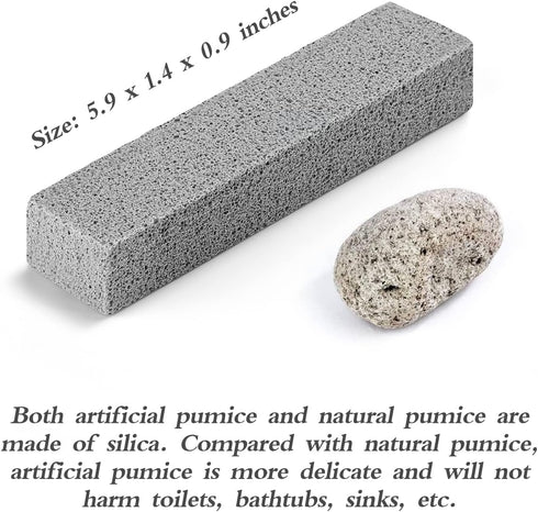 12Pack Pumice Stone for Toilet Cleaning Bowl Stick,Powerfully Cleans Hard Water Rings, Calcium Buildup & Stains, Suitable for Cleaning Toilet, Bat...