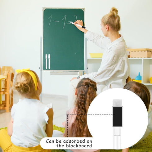 12 Pcs Fine Tip Dry Erase Magnetic Markers with Eraser Cap Whiteboard Markers Magnetic White Dry Erase Markers Pen for Teachers Office School Home...