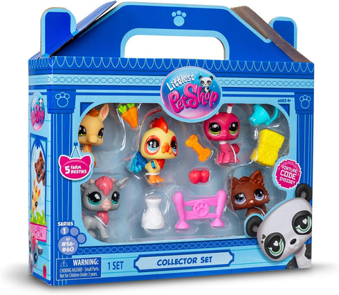 Littlest Pet Shop Farm Besties Collector Set - Gen 7 Bobble Head Pets #56-60, Imagination Toy for Kids 4+...