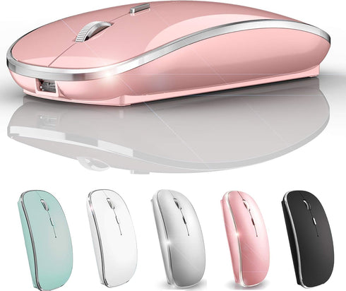 Wireless Mouse for MacBook Pro MacBook Air Mac iMac Desktop Computer Chromebook Win7/8/10 PC HP Dell Laptop (Rose Gold)...