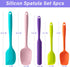 Silicone Spatula Set, 5 Piece Food Grade Rubber Spatulas for Baking, Cooking, and Mixing High Heat Resistant Non Stick Dishwasher Safe BPA-Free (M...