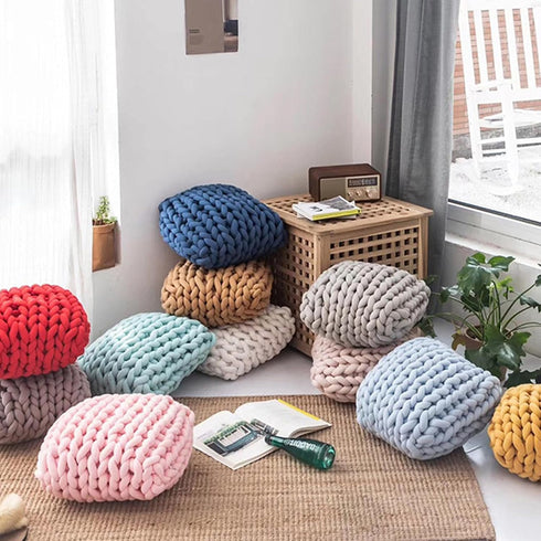 Chunky Yarn for Hand Knitting, 0.55lb/10 Yards Giant Yarn Arm Knitting Yarn, Soft Tubular Yarn for Bags, Baskets, Pillows, Pet Nests, DIY Crafts (...