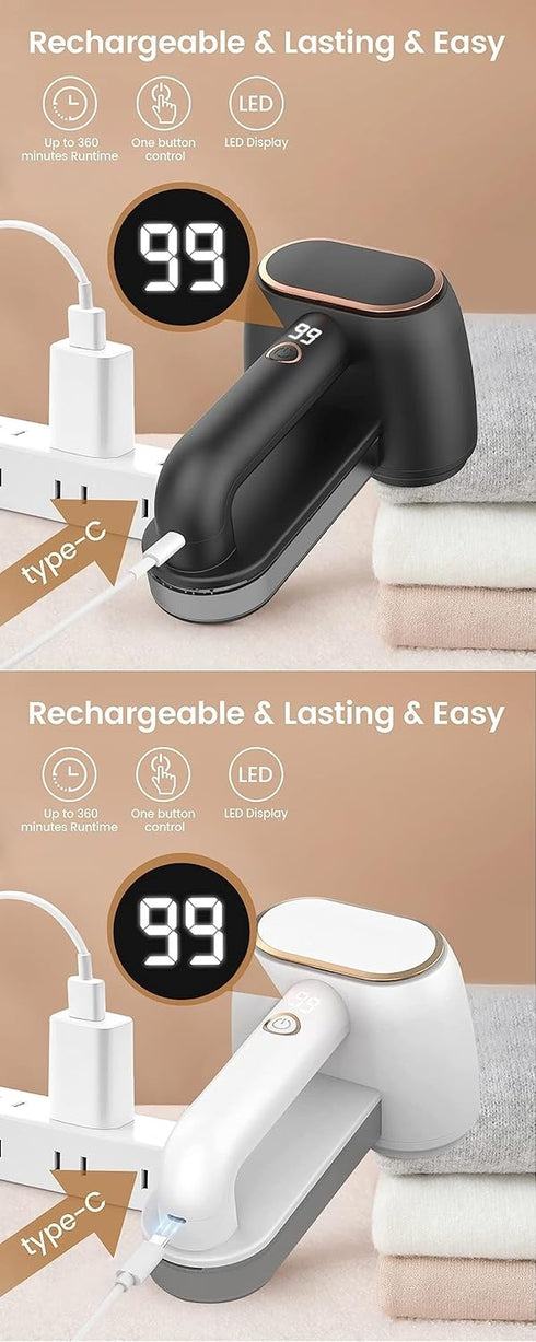 Electric Clothes lint Remover Fabric Shaver 2 in 1 Handheld Electric steam Home Portable Clothes Garment Steamer lint Remover...
